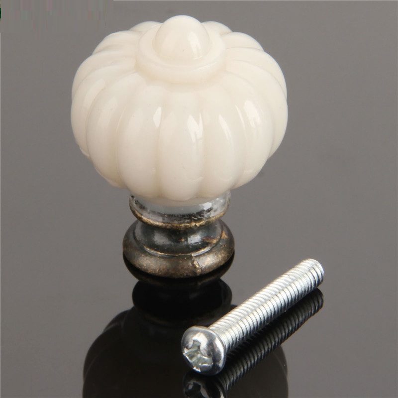 Furniture Hardware Knobs - 1 قطعة الاكريليك العاج الأبيض اليقطين