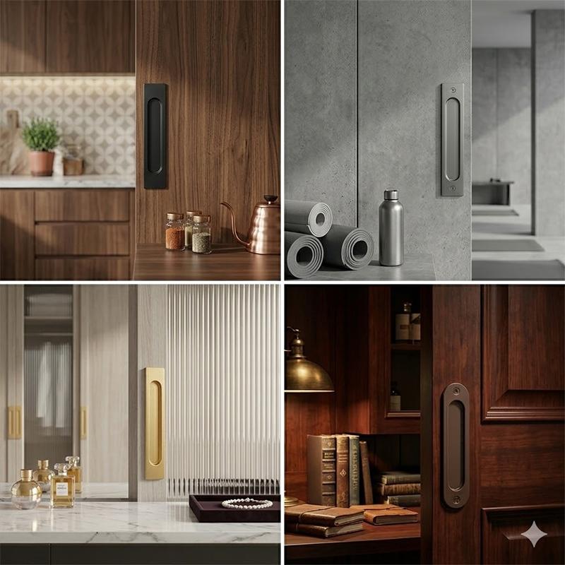 Furniture Hardware Knobs - مقبض باب منزلق بدون ثقب من