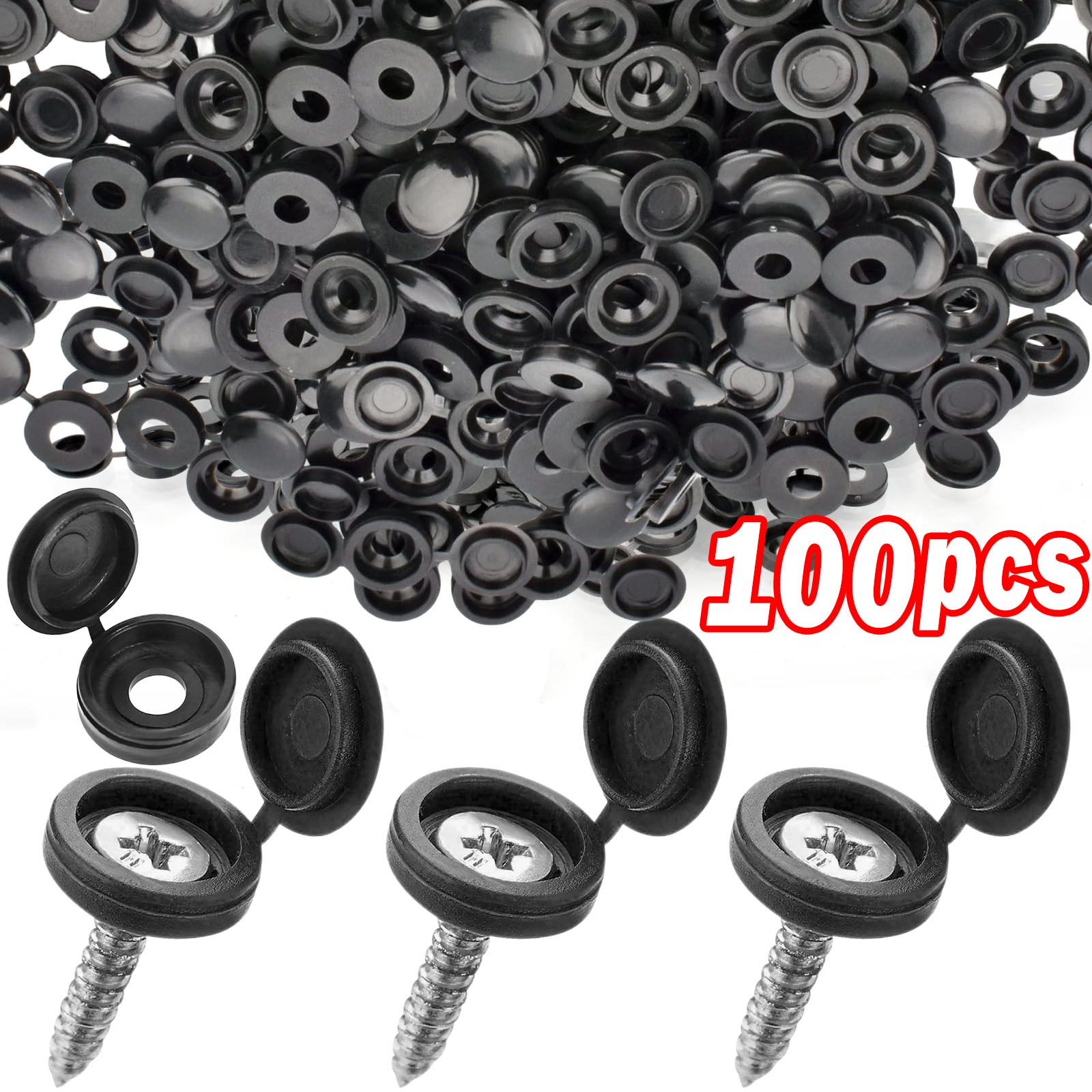 Furniture Hardware Replacement Parts - 5/100 قطعة متمحور غطاء برغي بلاستيكي