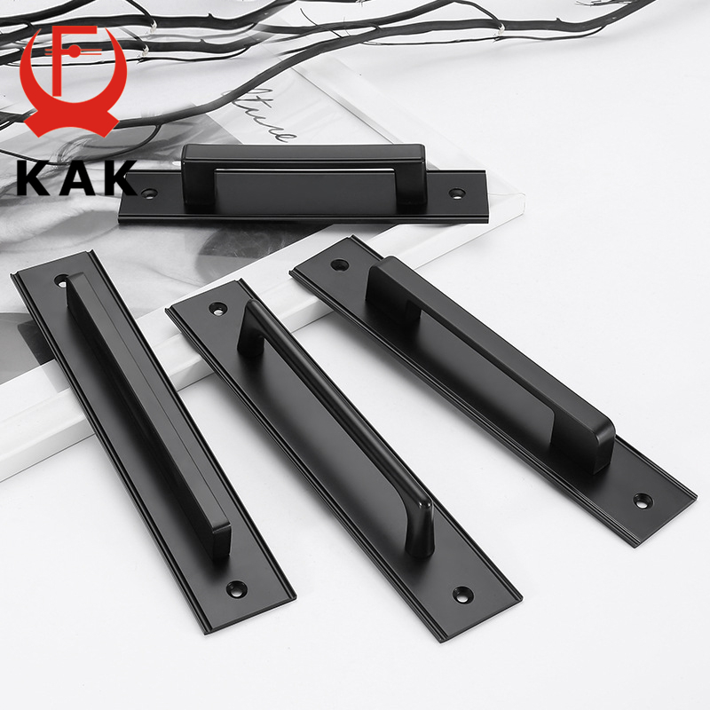 Furniture Hardware Black - KAK-مقابض أبواب من سبائك الألومنيوم ،