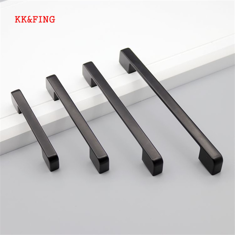 Furniture Hardware Black - مقابض وأُكر خزانة من الألومنيوم باللون
