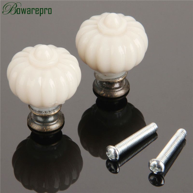 1 قطعة الاكريليك العاج الأبيض  - مراجعة Furniture Hardware Knobs وسعره