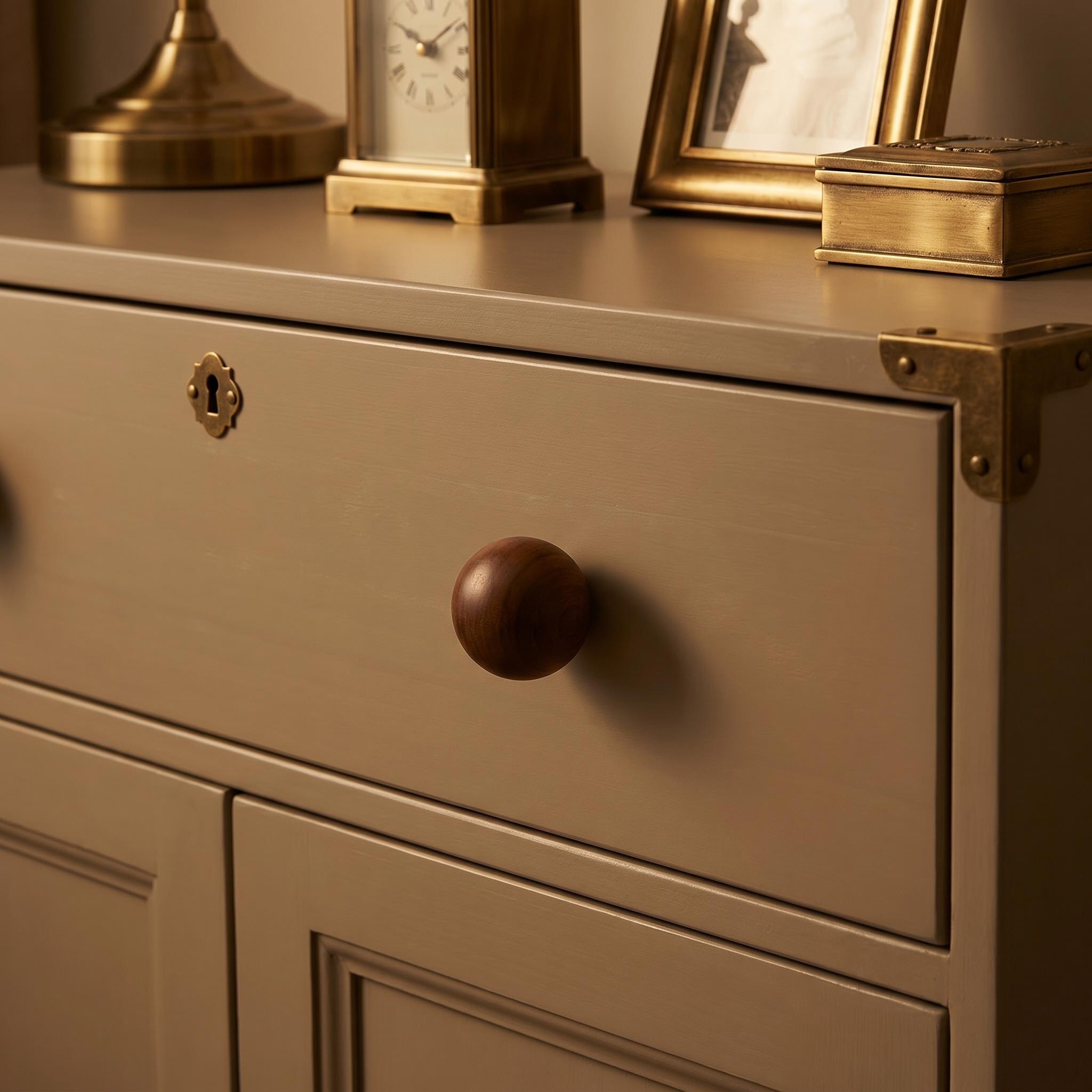 مقبض دائري بسيط من خشب الجوز ل - مراجعة Furniture Hardware Knobs وسعره