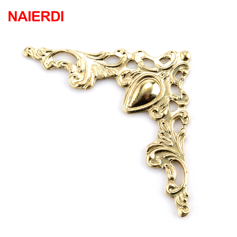 NAIERDI-صندوق أقواس زاوية عتيق - مراجعة Furniture Hardware Photos وسعره