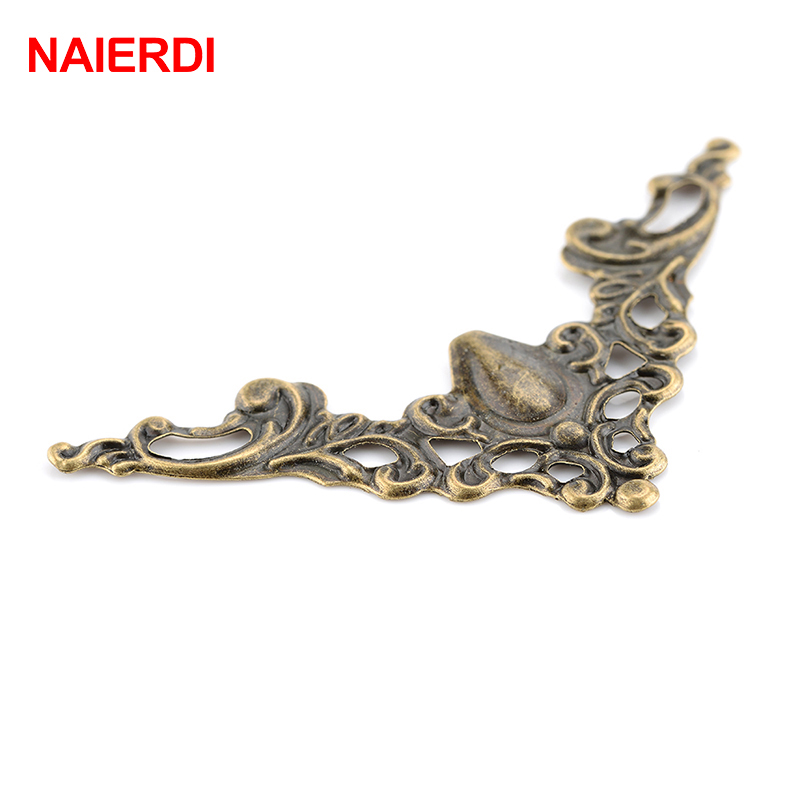 NAIERDI-صندوق أقواس زاوية عتيق - مراجعة Furniture Hardware Photos وسعره