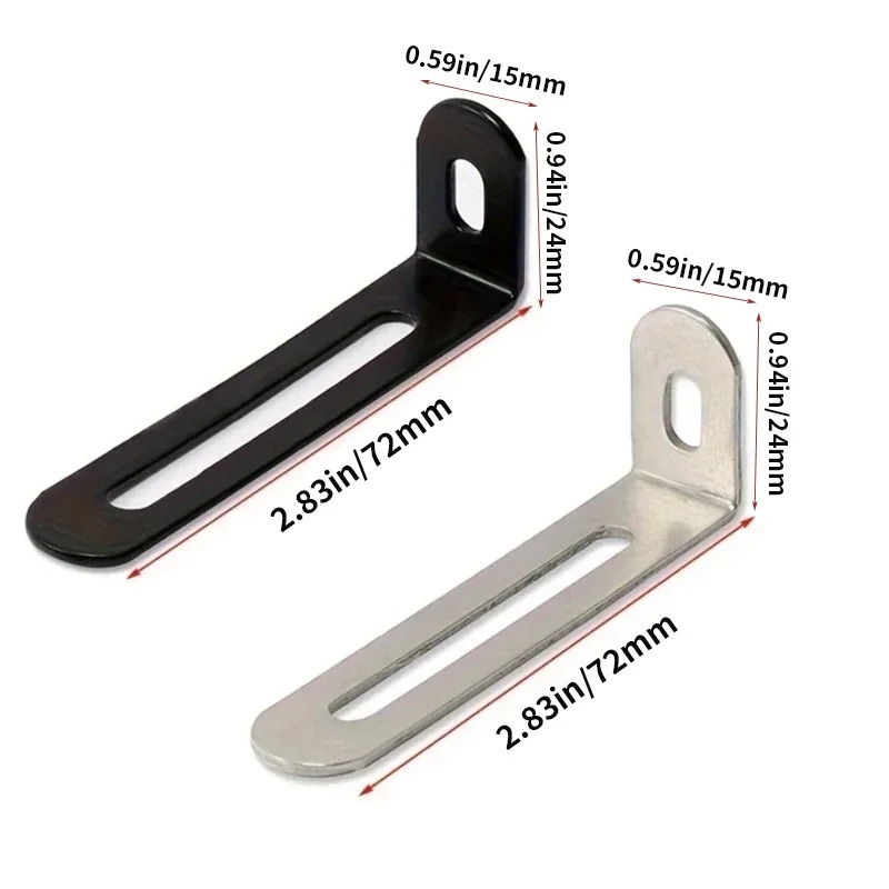 10 قطع من دعامات الزوايا القاب - مراجعة Furniture Hardware Black وسعره