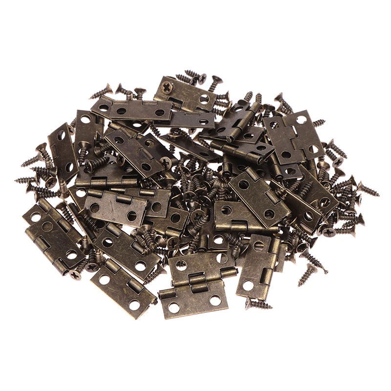 50 قطعة/صندوق مفصلات + 200 مسا - مراجعة Furniture Hardware Black وسعره